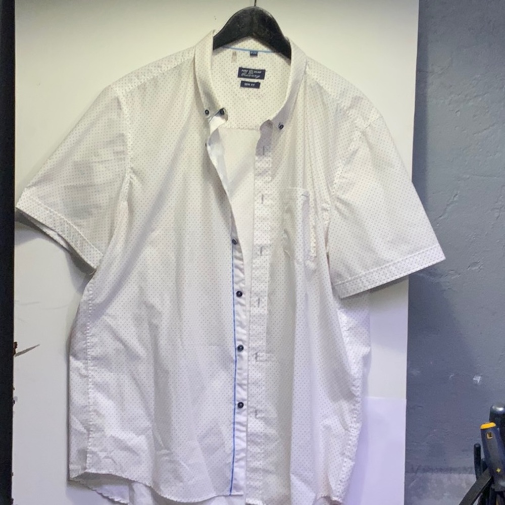 Point Zero Luxury semi fit short sleeve button Xl